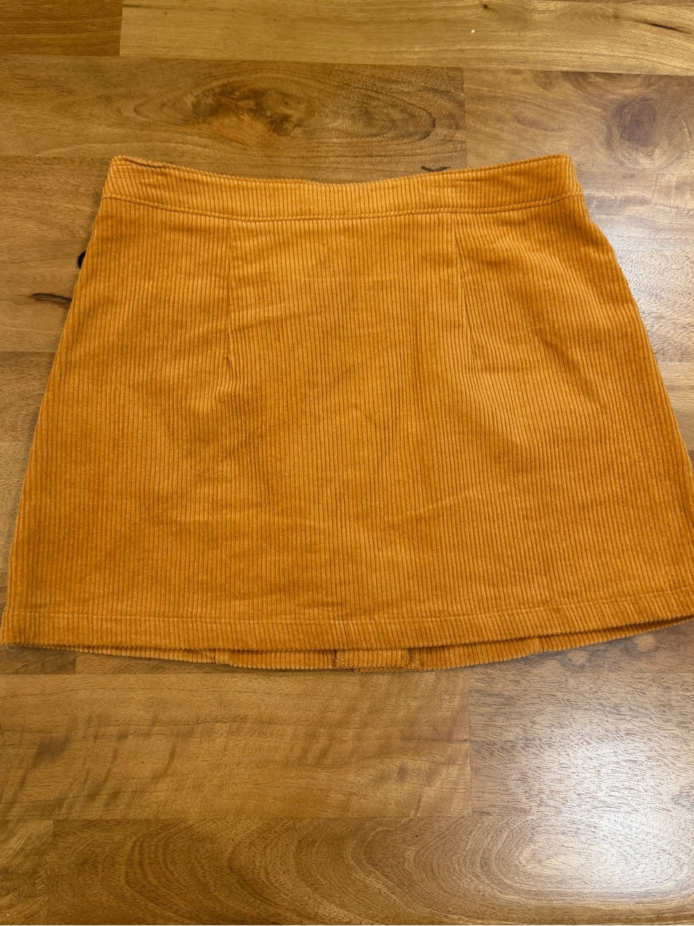 Chloe & Katie NWT Corduroy Button-Front Mini Skirt in Amber Orange Size Large - Picture 8 of 10